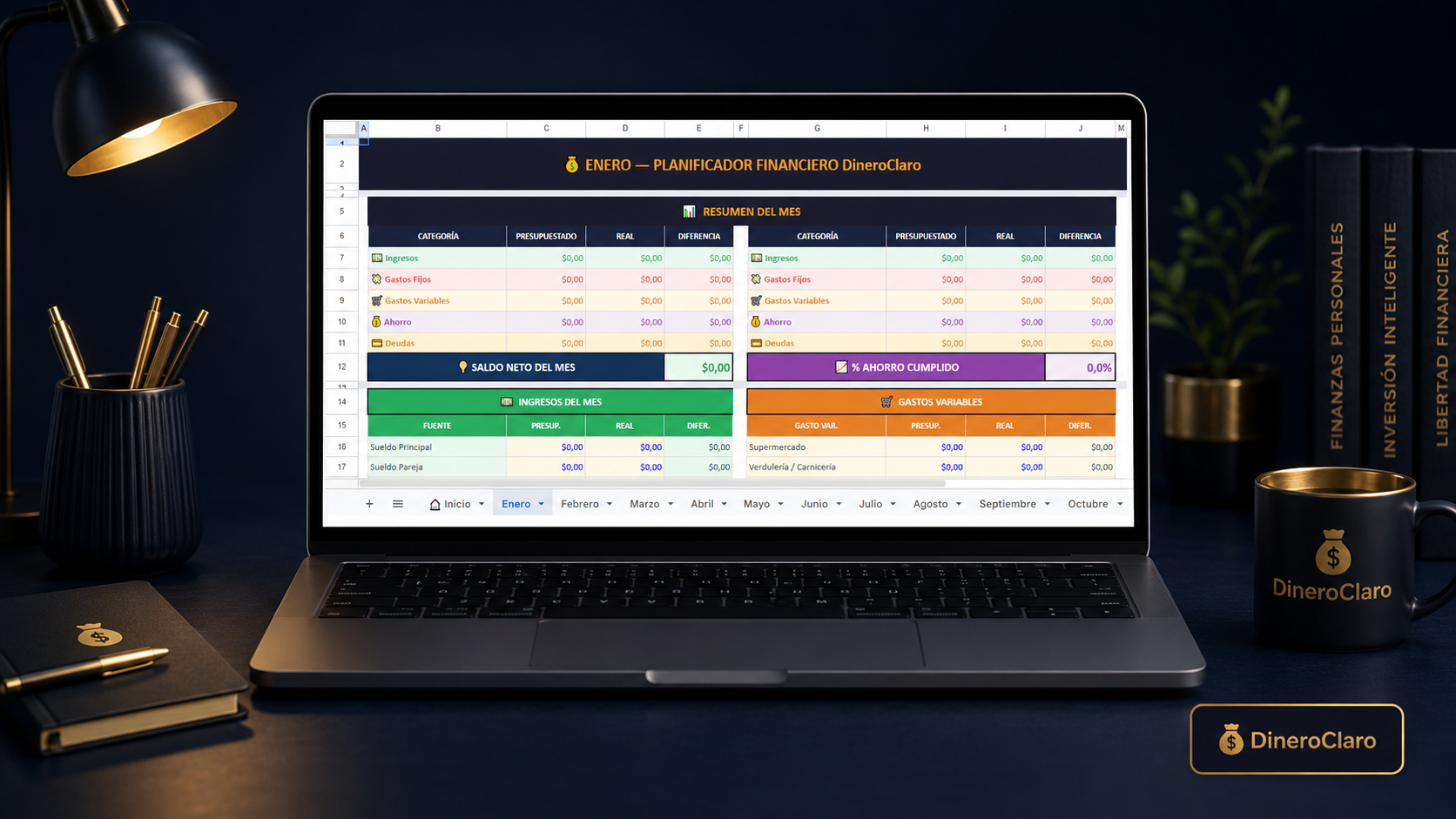 Planificador Financiero Anual — DineroClaro